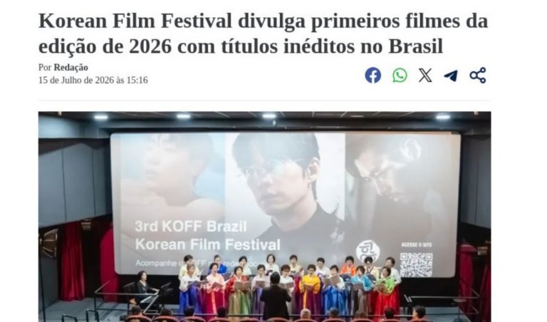 Korean Film Festival divulga primeiros filmes da edição de 2026 com títulos inéditos no Brasil